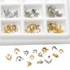 100Pcs Stainless Steel Buckle Positioning Bead, Clasp Connector for Chain Jewelry