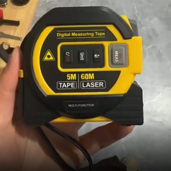 3 in 1 Lasers Tape Measure Digital Measuring Tape with High Precision LCD Display Long