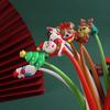 40 Stück Weihnachten Silikon Schaukelstifte, Cartoon Schneemann Weihnachtsmann Schüler Schreibwaren Weihnachtsgeschenke, Weihnachtsfeier Gastgeschenke Büro Schulbedarf