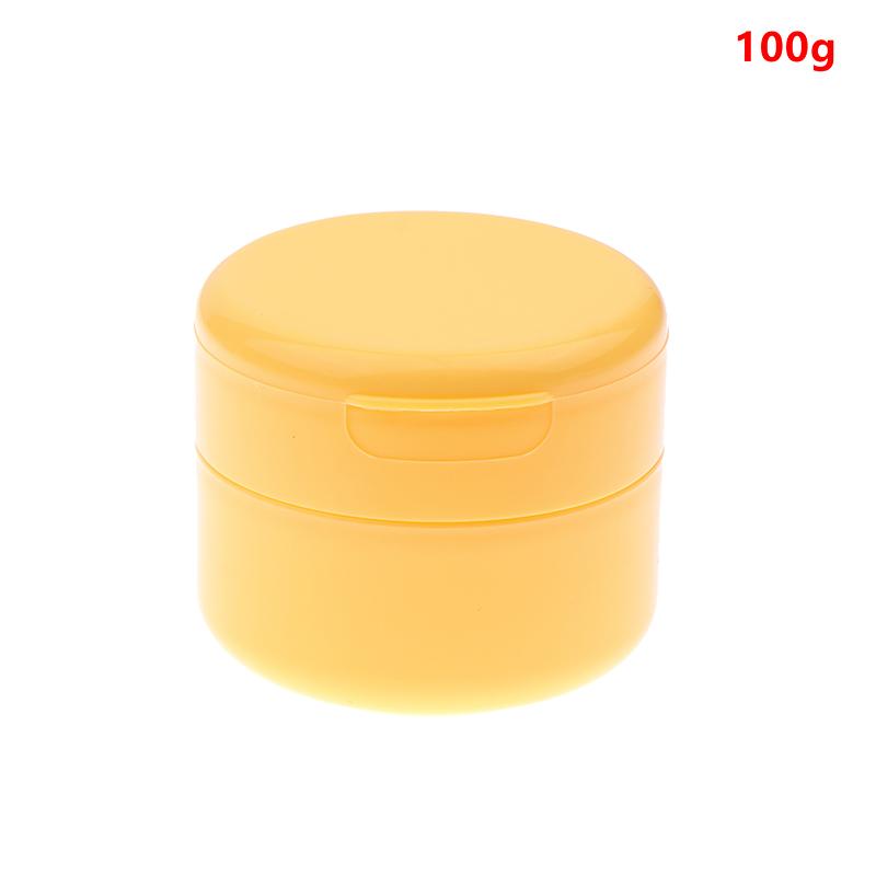 100/150g Flip Cover With Spoon Refillable Bottles Empty Makeup Jar Pot Travel Face Cream Lotion Cosmetic Cotton Pad Container