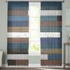 Wood Grain Color Sheer Curtains Tulle for Living Room Bedroom Kitchen Voile Drapes Home Decoration Window Treatment