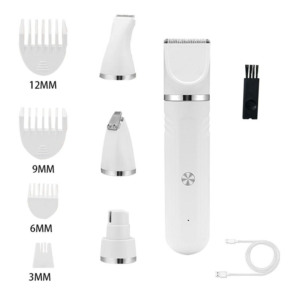 High Power 4 In 1 Electric Pet Hair Shaver 4 Different Blades Pet Grooming Clipper  Cat Grooming