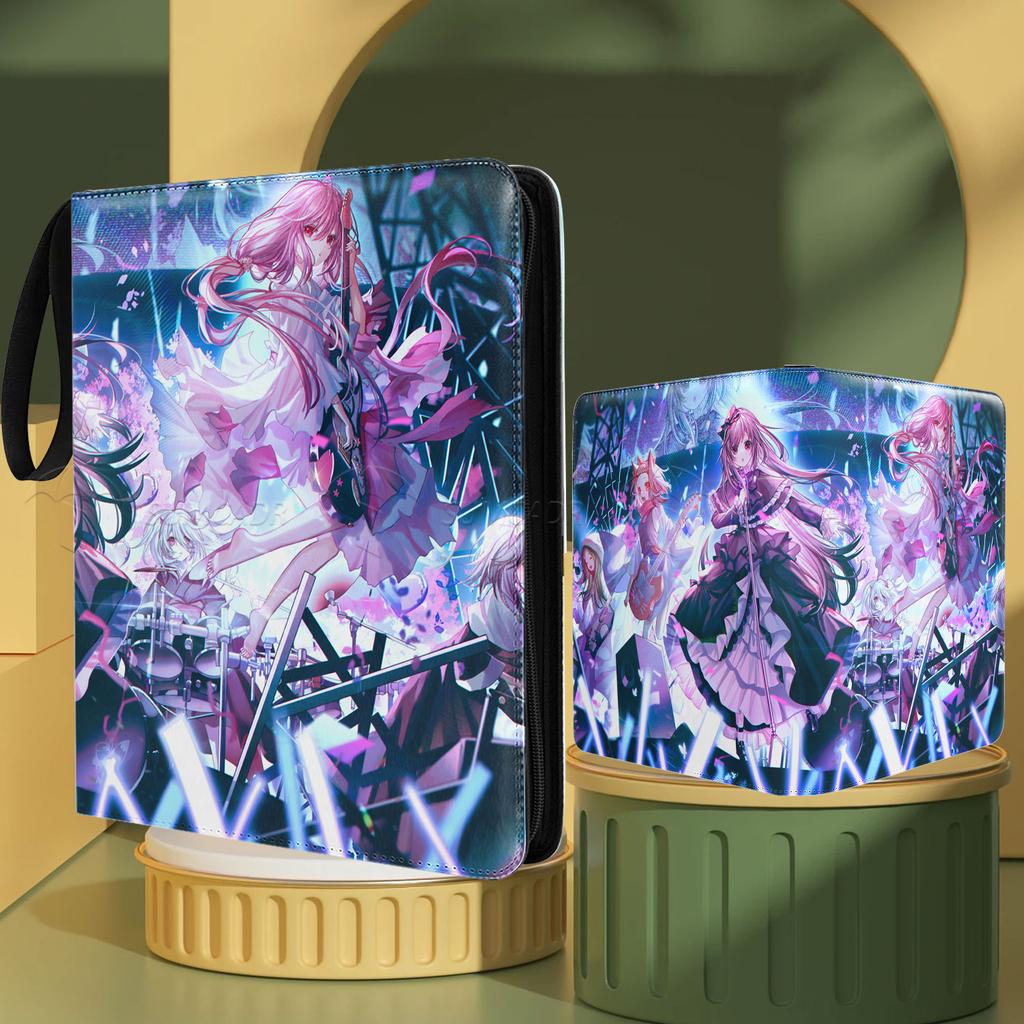 Custom Cover 500+ Capacity A4 Yu-Gi-Oh! Binder Premium PU Leather 9-Pocket Zippered Album TCG Organizer with Refillable Pages
