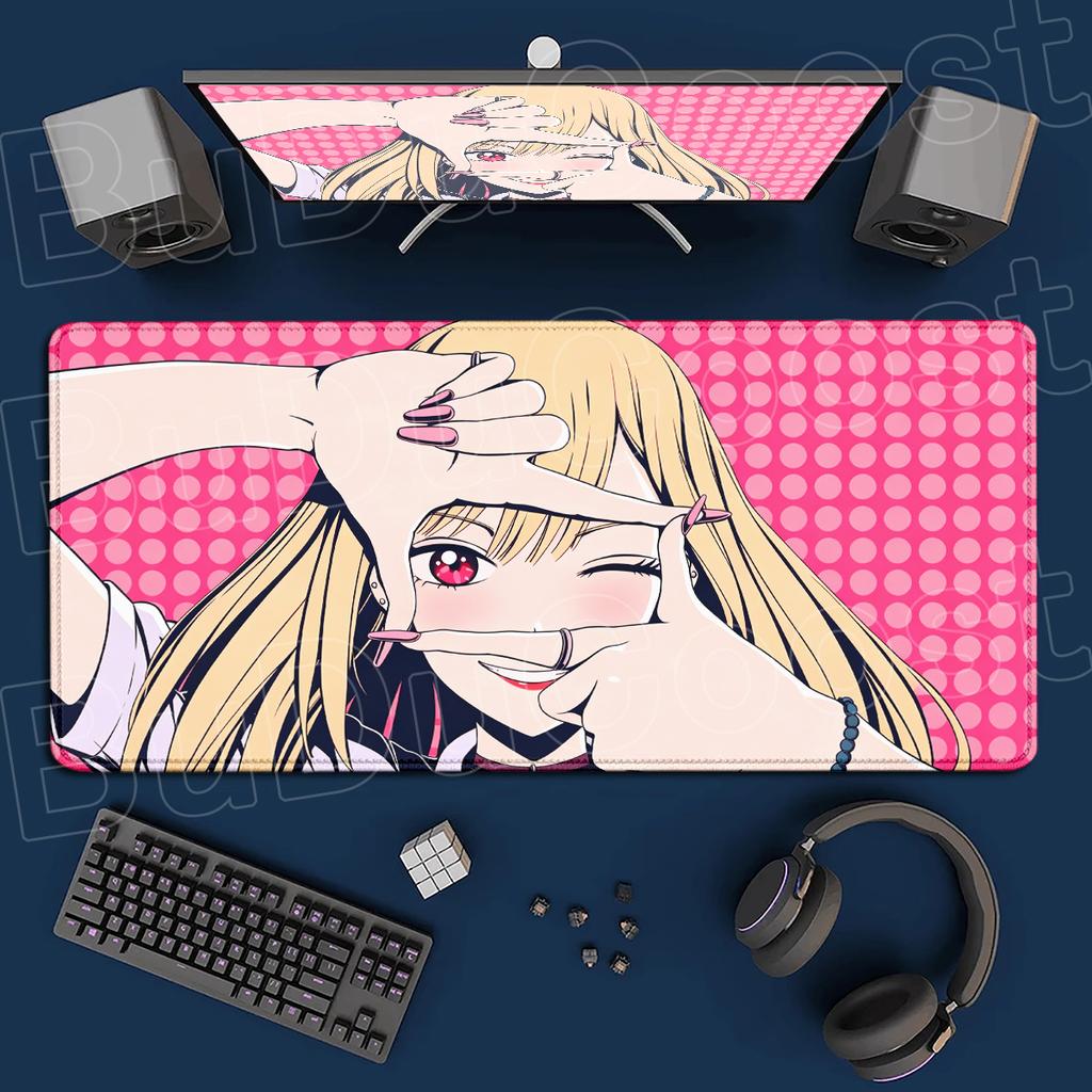 Speed Pc Accessories Large My Dress-Up Darling Mouse Pad Table Mat Marin Kitagawa Carpet 900x400mm HD Printing Rubber Gaming Rug