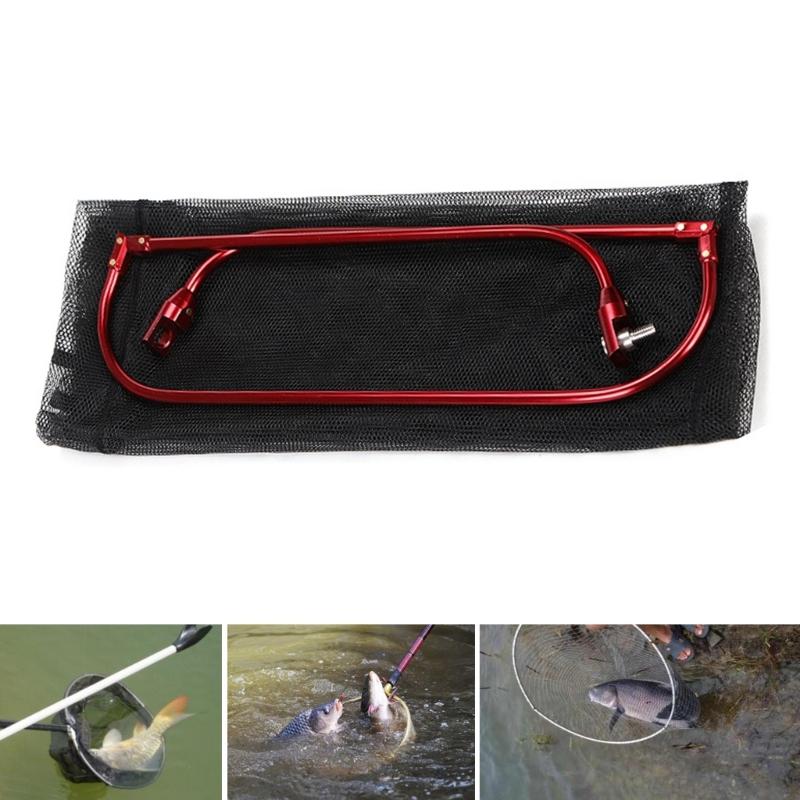 Foldable Fish Landing Net Head Replacement Triangular Fish Catching Net