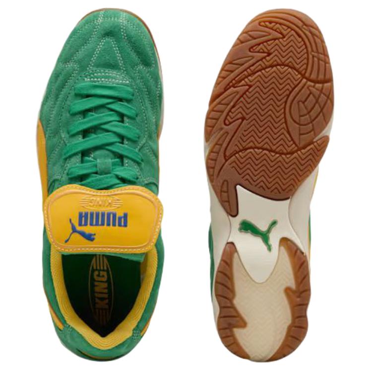 Puma King Indoor Royalty Archive Green Yellow Sizzle Men Sneakers 401684-02