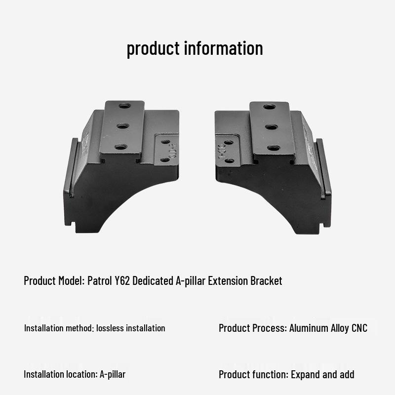 Nissan Patrol Y62 LED Spotlight Quick-Release A-Pillar Bracket