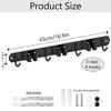 Wall Mounted Rack Space Saving Brooms Organizer Storage Solution for Bathroom