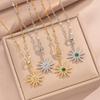 Sunburst Star Diamond Necklace - Women's Guardian Pendant Clavicle Chain