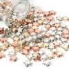 TX22 6/10/12mm 50pcs Solid Color Manual Alien Star Shape Beaded Exquisite Charm Plated Beads Jewelry DIY Bracelets Accessories