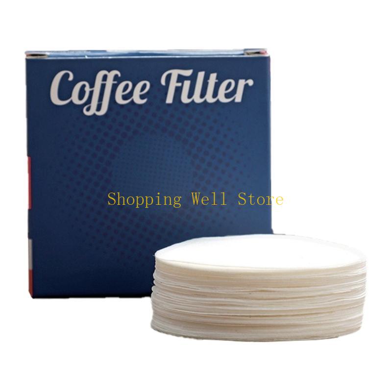 KX4B 100Pcs Coffee Machine Handle Round Powder Bowl Filter Paper Espresso Supplies