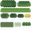 Tropical Plant Decor Set With Artificial Palm Leaves For Hawaii Jungle Party Supplies