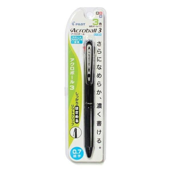 

Pilot ballpoint pen Acroball 3 Black PBKAB40FBK 3-color 0.7