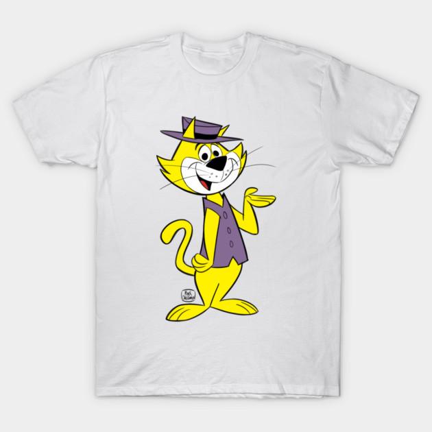 Asian Size Men Black Print T-shirt Top Cat (Alternate Version) No-Cut Heat Transfer Print Cotton Tshirt