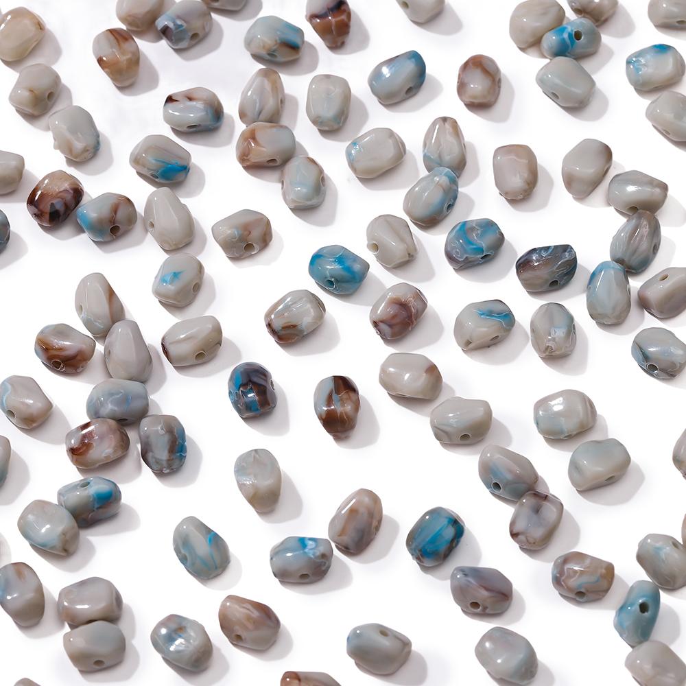 20pcs Colored Acrylic Imitation Stone Beads Irregular Shaped Spacer Beads for DIY Necklace Bracelet Jewelry Making Supplies