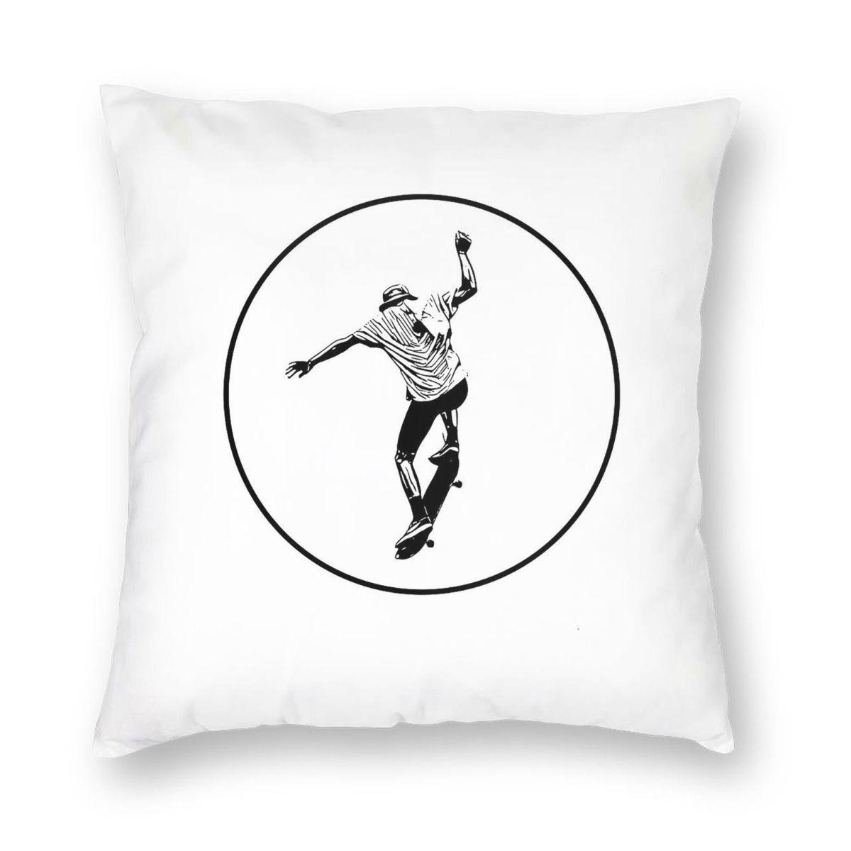 SK The Infinity Skateboarder Square Pillowcase Polyester Linen Velvet Creative Zip Decor Throw Pillow Case Car Cushion Case 30x30cm