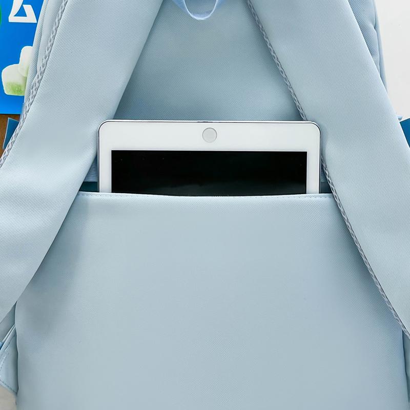 Contrast Color Women Large Capacity Backpack Student School Bag