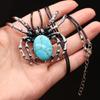 Natural Shell Alloy Necklace Spider-Shaped Brooch Pendant Charms For Elegant Women Love Romantic Gift