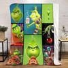 Grinch Christmas Story Plush Blanket Soft Comfortable All Seasons blanket Sofa Office Naps blanket Outdoor Travel throw Perfect Gift