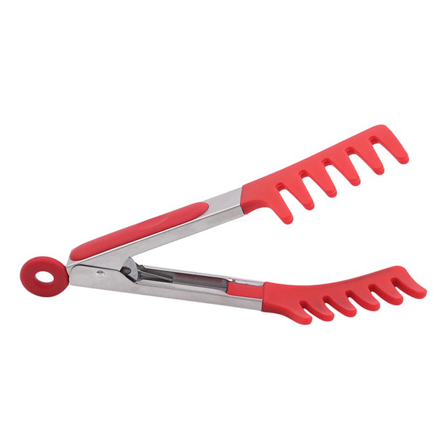 Non-slip Comb Shape Spaghetti Clips Utensil Kitchen Pasta Tong Stainless Steel