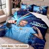 Erling Haaland Printed Bedding Set Custom Name Text 1 Duvet Cover 2 Pillowcases For Bedroom