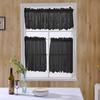 Farmhouse Rustic Style Kitchen Short Sheer Curtains Elegant Lace Blackout Window Valance for Bedroom Bathroom