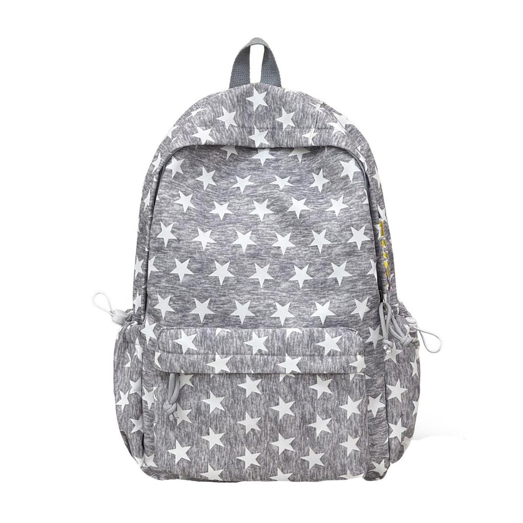 Korean Star Pattern Backpack for Kids, Large Capacity School Backpack for Elementary Students Grades 3-6, Versatile Casual Daypack