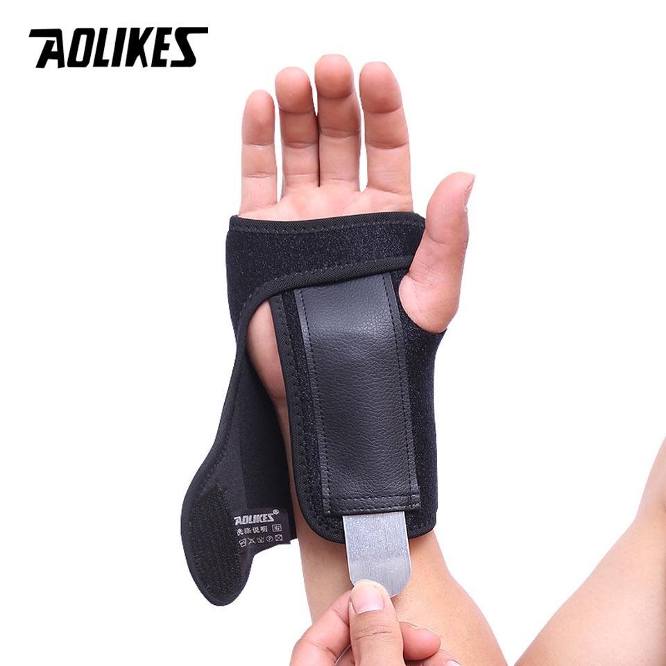 

Aolikes 1Pcs Weight Lifting Gym Training Sports Wristbands Wrist Support Straps Wraps Hand Carpal Tunnel Injury Splint Left Hand