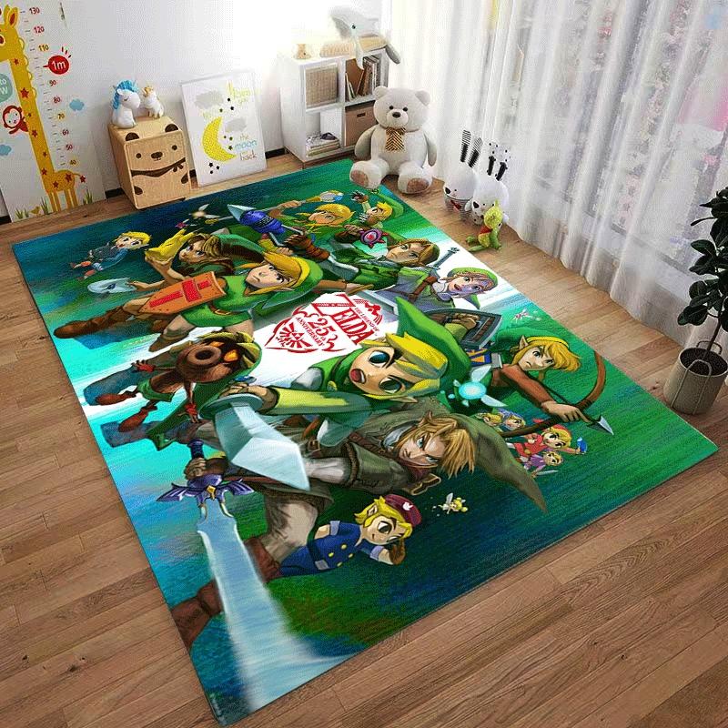 Green Warriors of Adventure and Legend Suitable for Use As an Anti-slip Game Mat for Living Room and Bedroom Sofas
