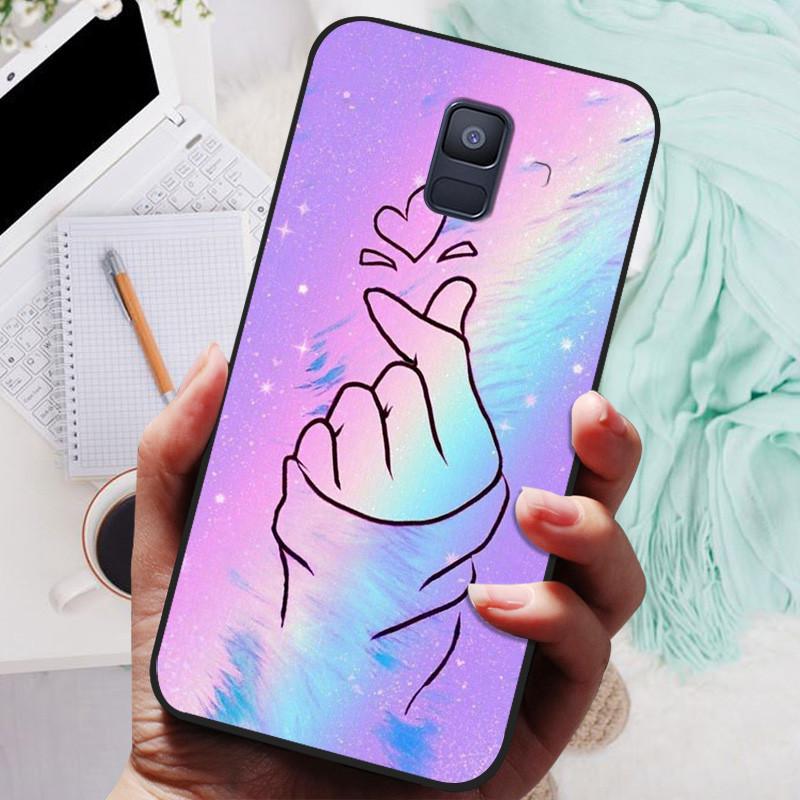 Für Samsung Galaxy A8 Plus 2018 Hülle Schwarze Abdeckung Löwe Wolf Silikon Weiche Rückseite Hüllen Für Samsung A8 2018 A530 A530F Handyhülle