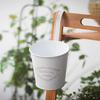 Vintage Galvanized Tinplate Hanging Bucket Flower Pot with Curved Hook