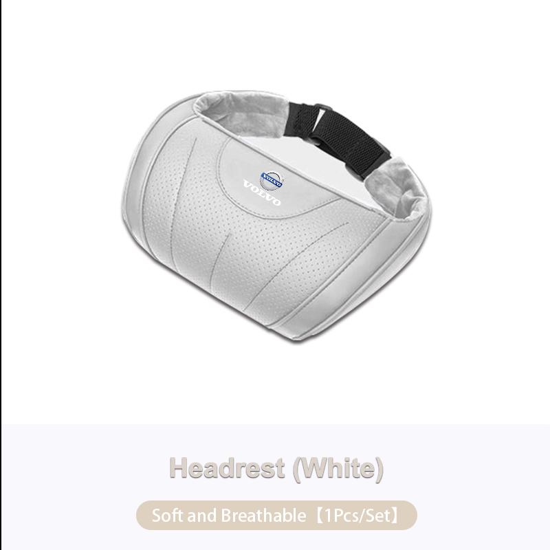 Car Interior Neck Pillow Leather Lumbar Breathable Seat Cushion For Volvo XC90 V90 V60 XC60 V40 EC40 EX40 S80 S60 S90 C40 XC40