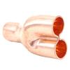 Inner Dimeter*Thickness Pure Copper End Feed Y-type 3 Ways Welding Pipe Adapter Air Conditioner Refrigerator Water Liquid