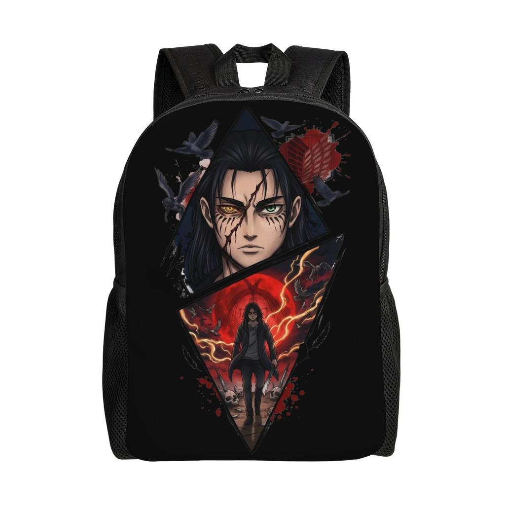 3D Printing Attack On Titans Backpack for Boys Girls Manga School College Travel Bags Women Men Bookbag Fits 15 Inch Laptop