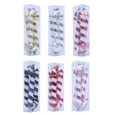 Holiday Candy Canes Decorations For Christmas Tree Decorative Accessories Thick Plastic Ornament with Hanging Hook