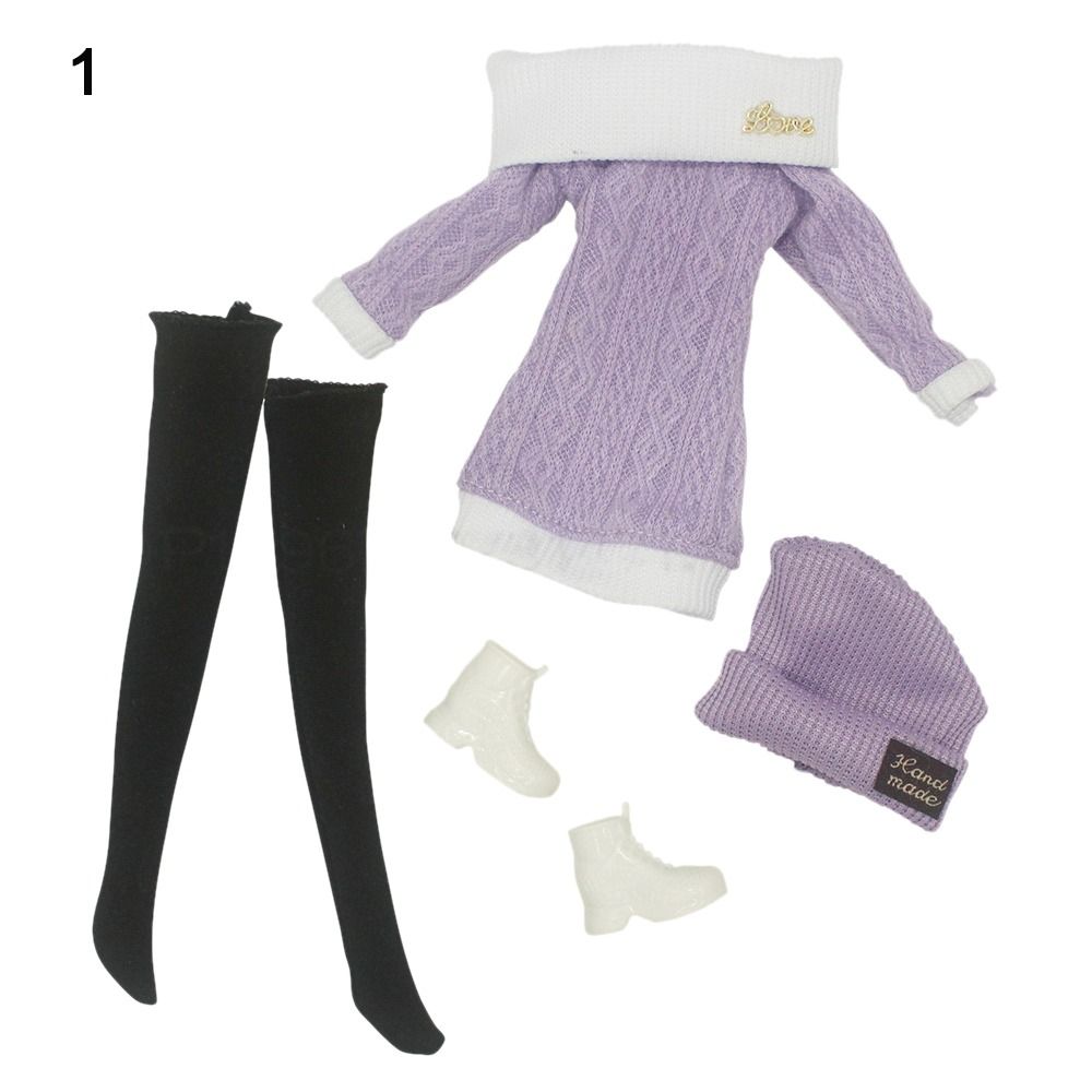 

1 комплект модных кукольных аксессуаров своими руками, повседневная одежда, шапки, зимняя одежда, свитера, штаны для кукол, одежда для девочек 1