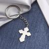 Dawapara Eastern Orthodox Cross Keychain Russian Orthodox Cross Keyring Crucifix Religious Christian Stainless Steel Jewelry