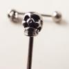 Set mit 10 14G Edelstahl Körperschmuck Punk Style Totenkopf und Brustwarzenringe für Hochzeiten und Geschenke
