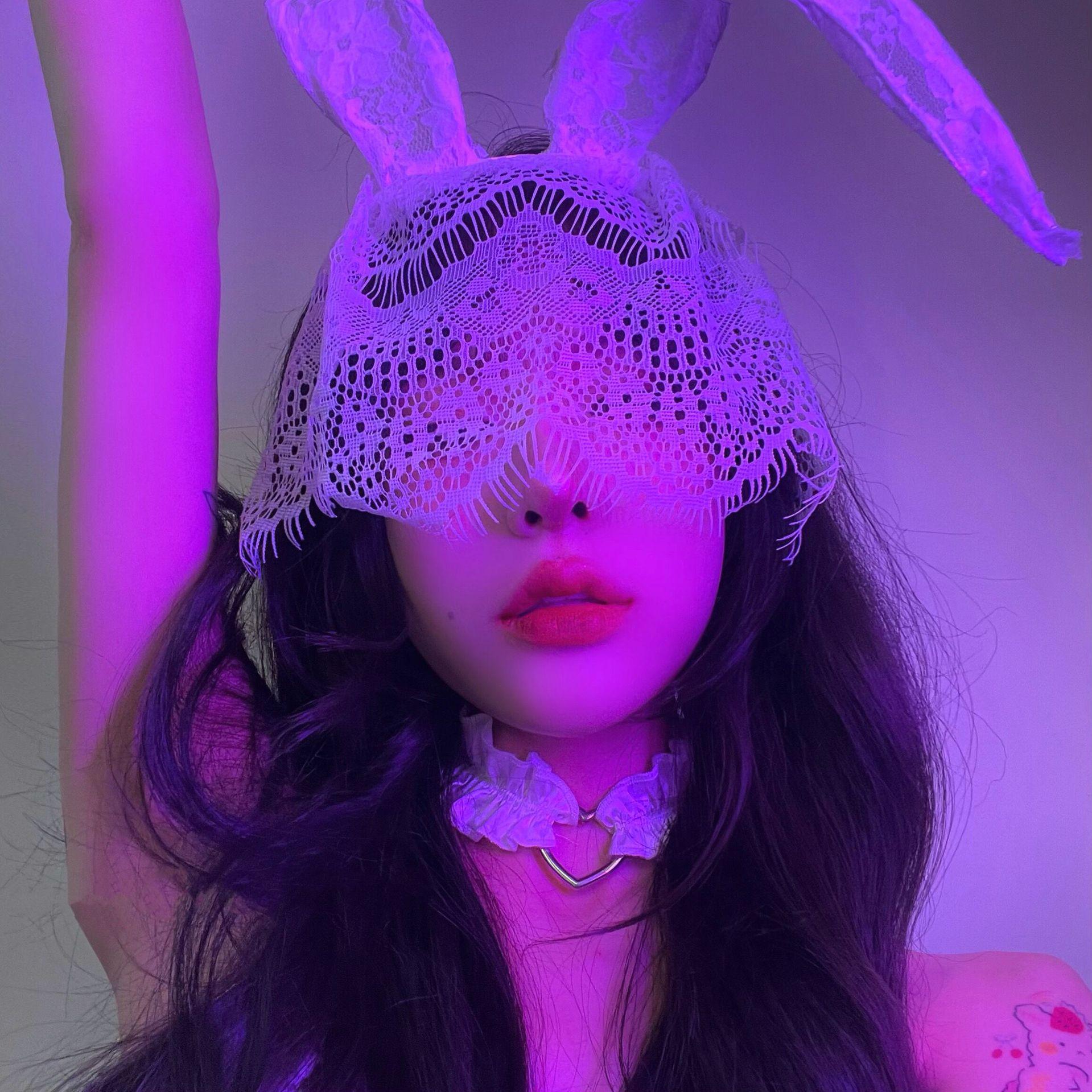 

1pcs Black Sexy Cat Ears Headband Lace Mask Eye Mask Face Mask Mesh Hairpin Hairpin Card Halloween Headdress белый