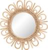 Azumaya Rattan Mirror MR-717, Wall-Mounted Natural Rattan Mirror, Full-Length Mirror, Suitable for Resorts, Tropical Hotels (MR-717)