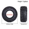 4Pcs 0.7 Inch Rubber Tires & Brass Wheel Rim Hub for AXIAL SCX30 Jeep Wrangler JLU Ford Bronco 1/30 RC Crawler Car Upgrade Part