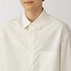 MUJI Men's Washi-Blend Poplin Shirt, BG1RFA4A, Off-White, Men's Size S