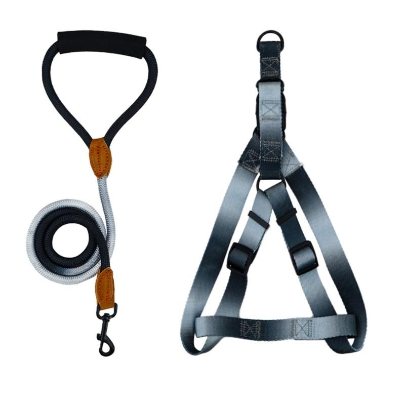 Dog Harness for Small Medium Dogs Fabric Chest Harness Outdoor Training Harness Adjust Leash for Dog Walking Supply