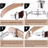 Watch Genuine Leather Replacement Genuine Natural Leather Calf 10 12 Sizes 3 Buckle Colors [BINLUN] Band, Band, Leather, Pattern, Leather, Unisex,
