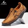 Leather Men's Casual Shoes Soft Soled Men's Loafers Breathable Non-slip Multi-color Driving Shoes Designer Shoes Hand-sewn
