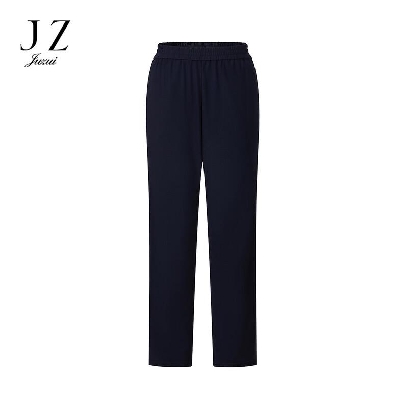 JUZUI Women s Relaxed Fit Elastic Waist Straight-Leg Casual Pants M