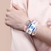 Bracelet rond en Faux cuir avec décor de drapeau d'israël, multicouche, réglable, fait à la main, décor de lettres en métal, bijoux cadeau