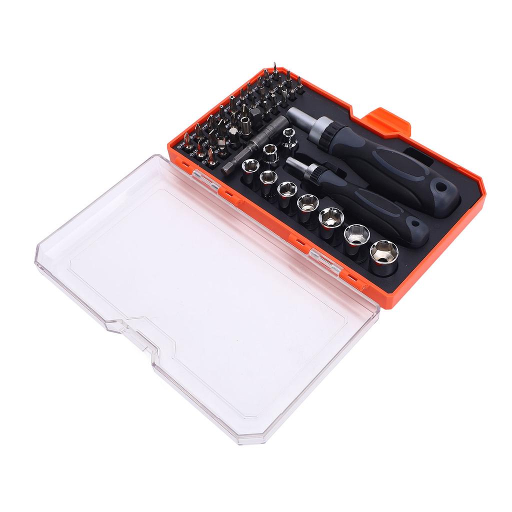 Ratchet Screwdriver Set 42 In 1 Rotatable Handles with Case Cr V Household Repair Tool Kits