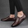 Leather Shoes for Men Casual Male Soft Sole Comfortable Shoes Slip-On Men Driving Shoes