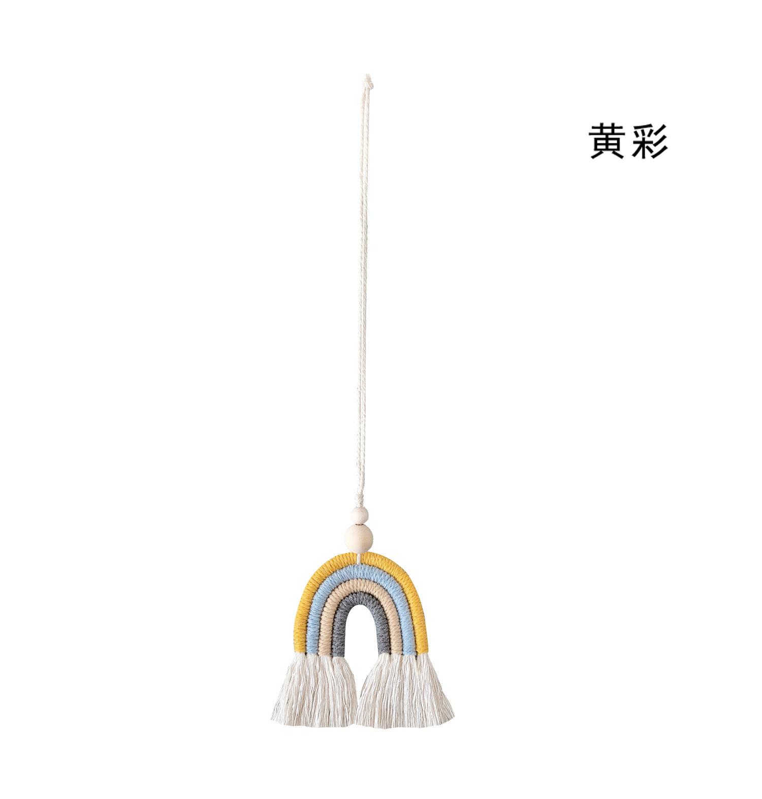 

Радуга подвесной орнамент веревка ручной работы плетеный настенный декор декор для детской комнаты для девочек домашний декор для детской комнаты макраме радуга